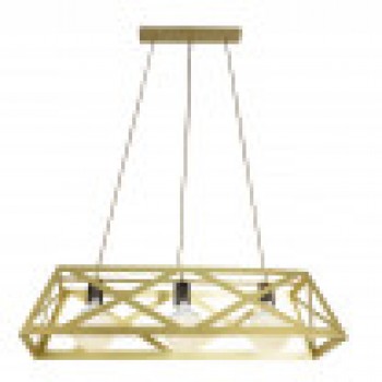 Distribuidor - Lâmpadas Diversas | Lâmpadas Clássicas | COLGANTE RECTANGULAR MELLI 3XE27 ORO REGX85X30 CM Ref: 142993102